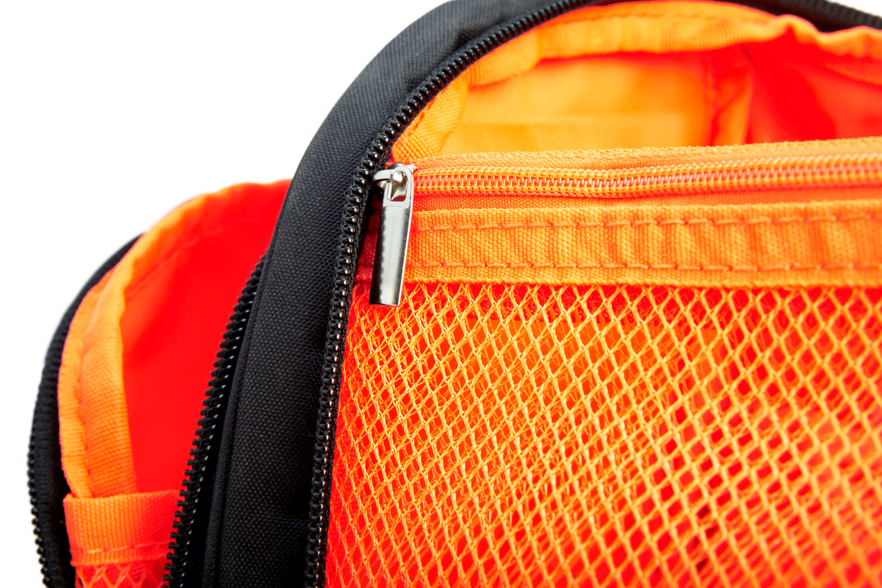 Oranje meshzak detail